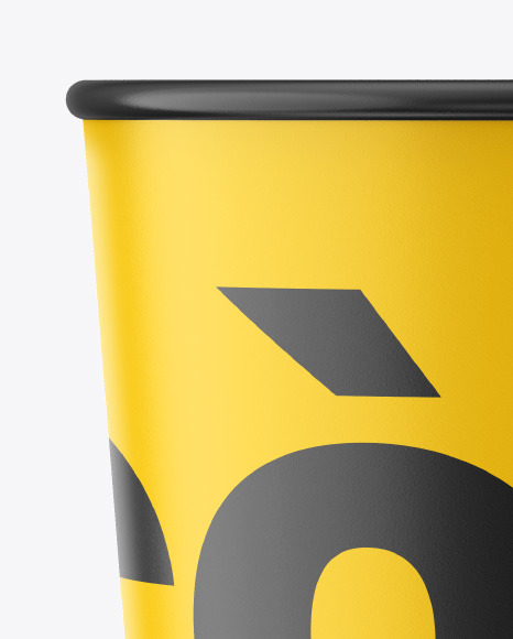 Opened Matte 0.5L Coffee Cup Mockup