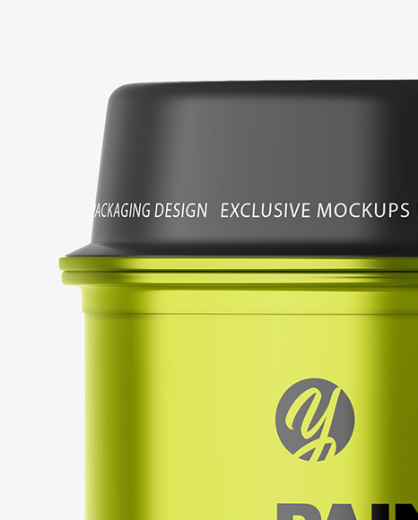 Metallic Paint Can Mockup