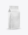 Glossy Coffee Bag Mockup - Half Side View