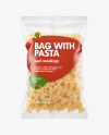 Matte Plastic Bag With Farfalle Pasta Mockup