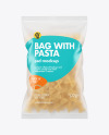 Frosted Plastic Bag With Farfalle Pasta Mockup