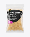 Frosted Plastic Bag With Farfalle Pasta Mockup