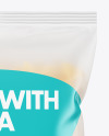 Frosted Plastic Bag With Farfalle Pasta Mockup