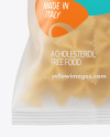 Frosted Plastic Bag With Farfalle Pasta Mockup