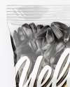 Clear Plastic Pack with Sunflower Seeds Mockup - Top View