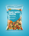 Plastic Bag With Tricolor Farfalle Pasta Mockup