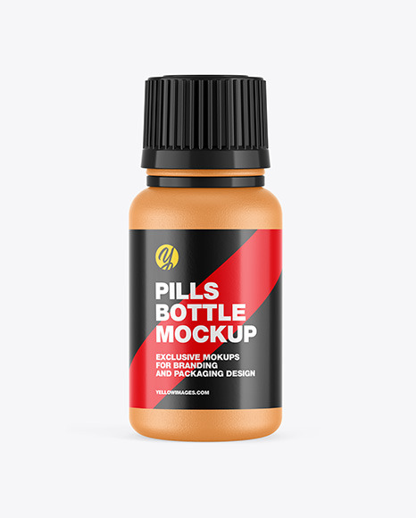 Ceramic Pills Bottle Mockup