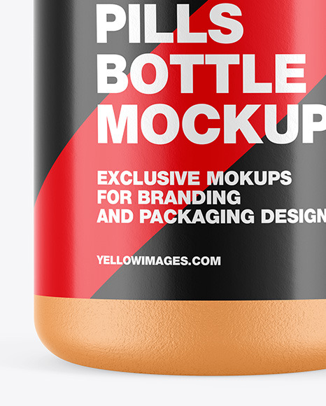 Ceramic Pills Bottle Mockup