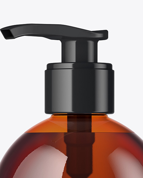 Amber Sanitizer Bottle Mockup