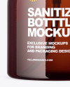 Amber Sanitizer Bottle Mockup