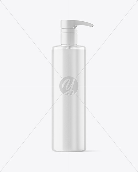 Clear Liquid Soap Bottle with Pump Mockup