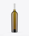 Antique Green Glass White Wine Bottle Mockup