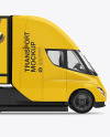 Electric Semi-Truck with Trailer Mockup