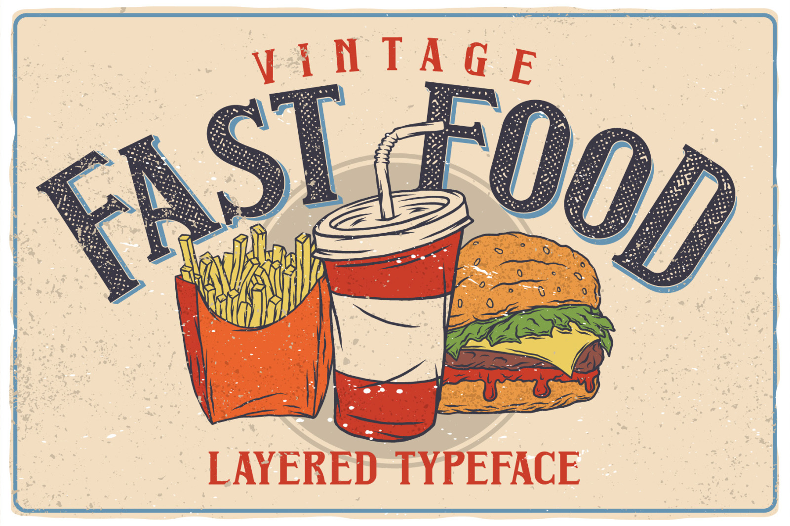 Fast Food Layered Typeface