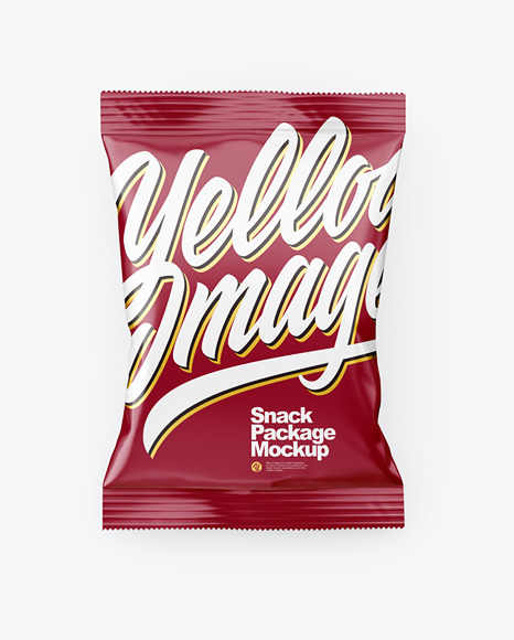 Matte Snack Package Mockup - Top View