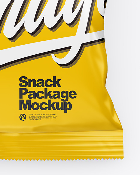 Matte Snack Package Mockup - Top View