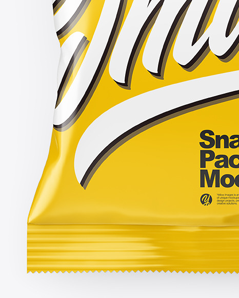 Matte Snack Package Mockup - Top View