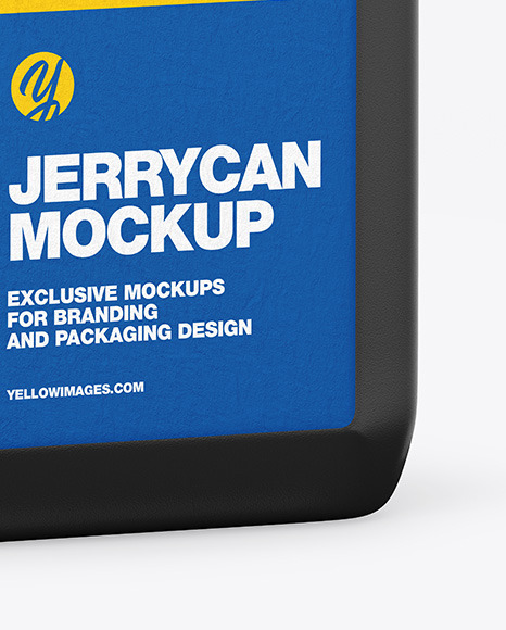 Textured Jerrycan Mockup - Half Side View