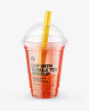 Fruit Bubble Tea Cup Mockup