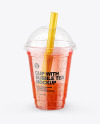 Fruit Bubble Tea Cup Mockup