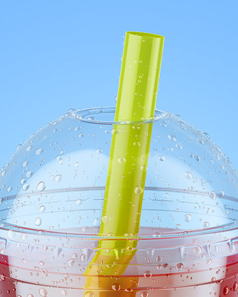 Fruit Bubble Tea Cup Mockup