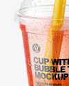 Fruit Bubble Tea Cup Mockup