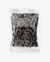 Clear Plastic Pack with Sunflower Seeds Mockup - Top View