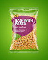 Plastic Bag With Chifferini Rigati Pasta Mockup