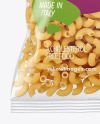 Plastic Bag With Chifferini Rigati Pasta Mockup