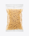 Matte Plastic Bag With Chifferini Rigati Pasta Mockup