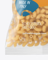 Matte Plastic Bag With Chifferini Rigati Pasta Mockup