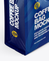 Glossy Coffee Bag Mockup - Half Side View