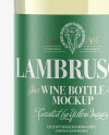 Clear Glass Lambrusco Bottle With White Wine Mockup