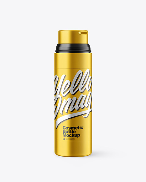 Metallic Foamer Bottle Mockup - Cosmetic+Foam+Bottle+Mockup+Metallic+Smarty+Mockups