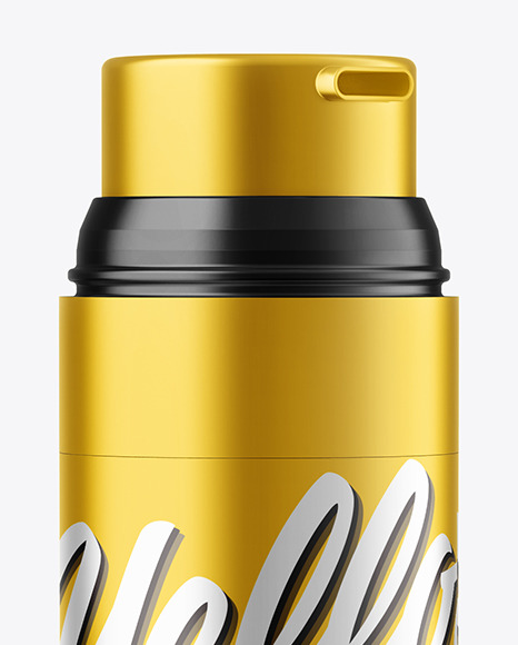 Metallic Foamer Bottle Mockup