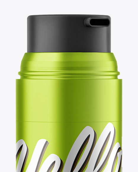 Metallic Foamer Bottle Mockup