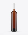 Amber Glass White Wine Bottle Mockup