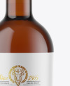 Amber Glass White Wine Bottle Mockup