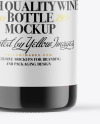 Amber Glass White Wine Bottle Mockup