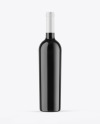 Dark Glass Wine Bottle Mockup