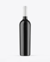 Dark Glass Wine Bottle Mockup