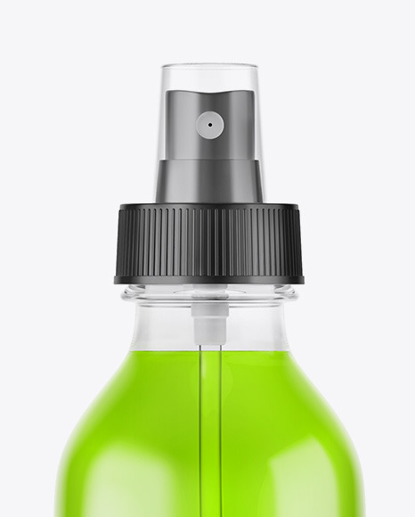 Clear Spray Bottle Mockup