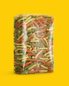 Plastic Bag With Tricolor Fusilli Pasta Mockup