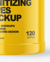 Glossy Opened Sanitizing Wipes Canister Mockup