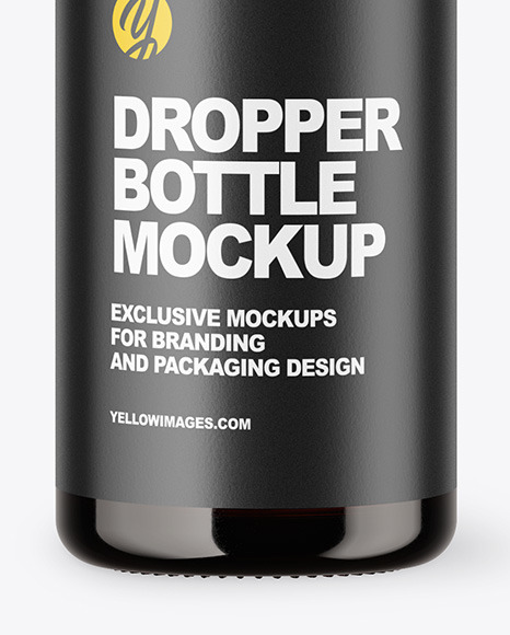 Amber Dropper Bottle Mockup