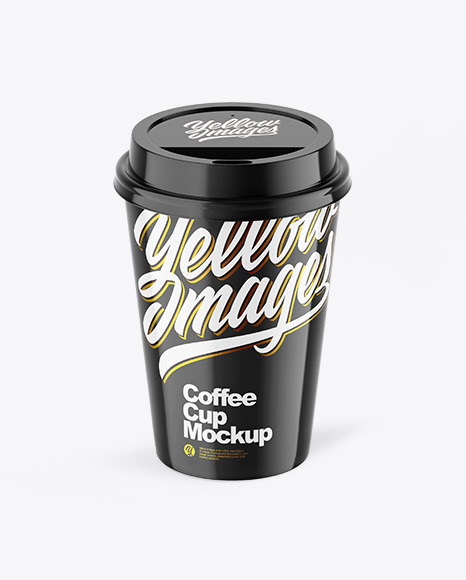 Glossy Coffee Cup Mockup