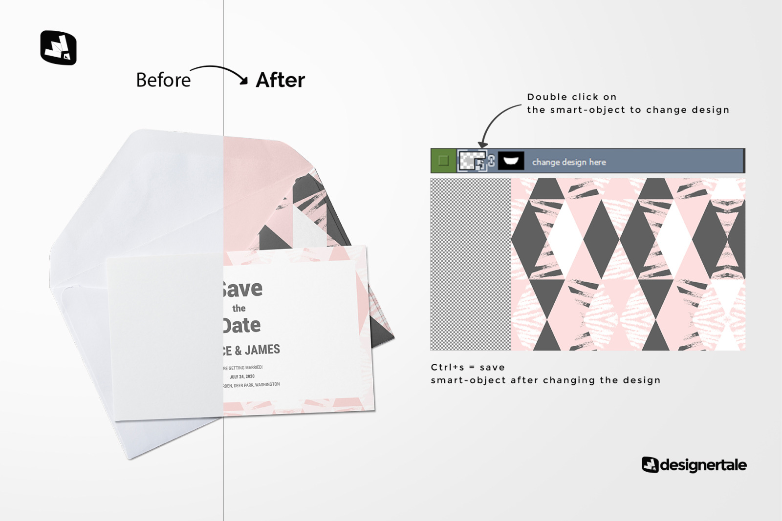 Rectangular Envelope &amp; Card Mockup