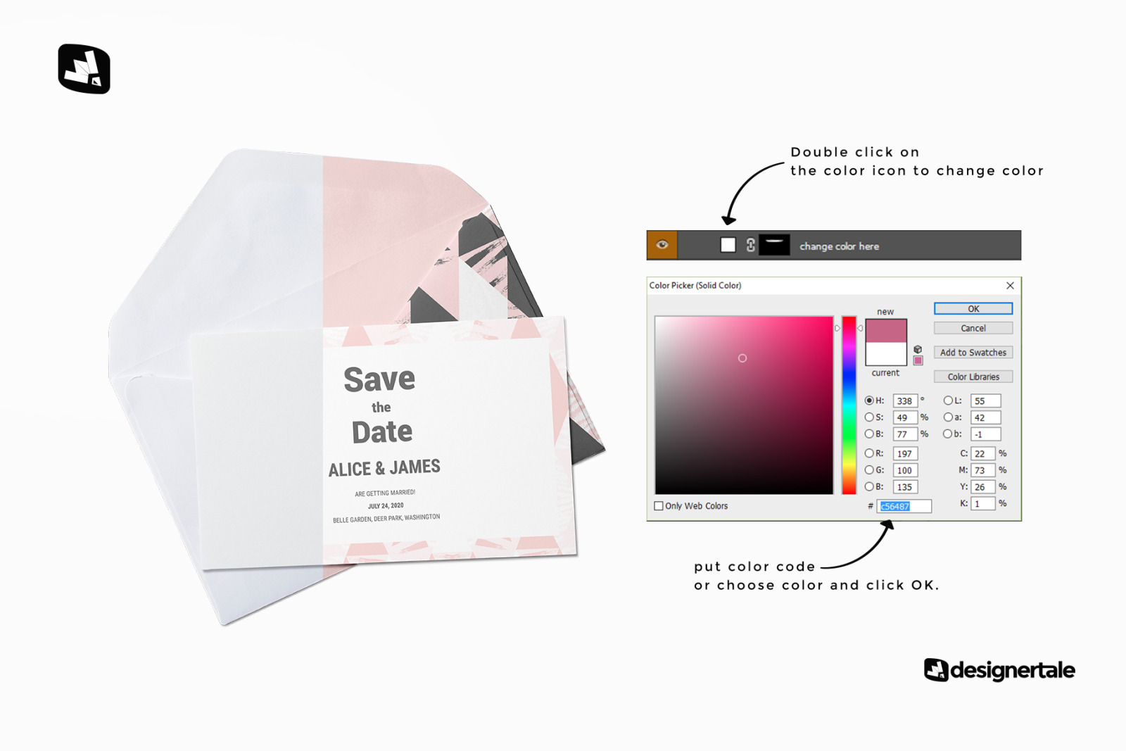 Rectangular Envelope & Card Mockup Rectangular Envelope & Card Mockup
