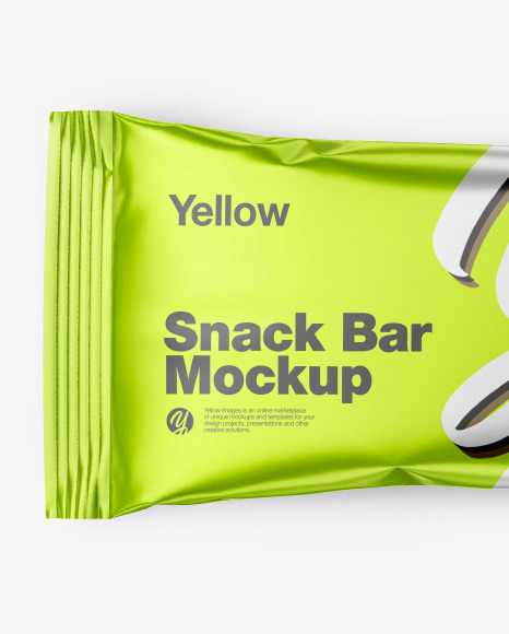 Metallic Snack Package Mockup