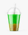 Fruit Bubble Tea Cup Mockup